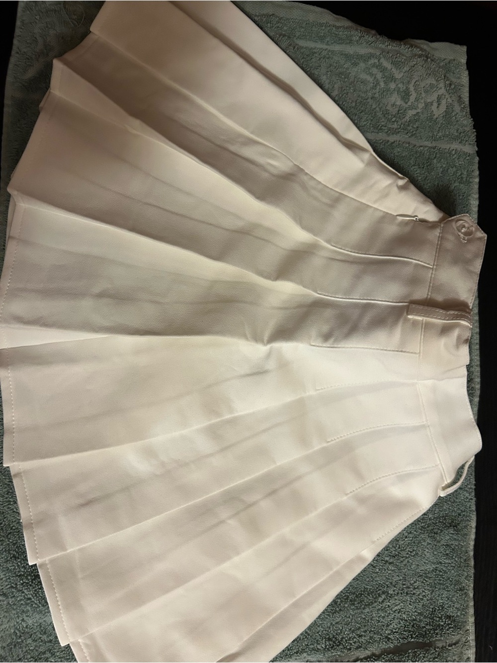 Girls' Pleated Skirt in Cream - Kids Bottoms